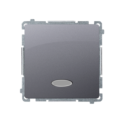 Wyłącznik pojedynczy podświetlany stal inox Basic BMW1L.01/21 Kontakt-Simon