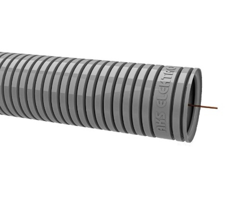 Rura karbowana (peszel) RKGL 32 szara 320N z pilotem 25m 444039