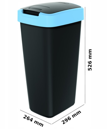 Kosz na śmieci z pokrywką błękitny 25L Compacta Q NSAB25-2717C_S411