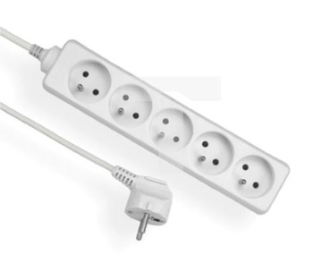 Przedłużacz z uziemieniem 5-gniazd czarny 5m OMY 3x1 Elgotech EPS-505-2