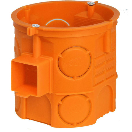 Puszka podtynkowa 60mm głęboka z wkrętami pomarańczowa S60DFw 33069008