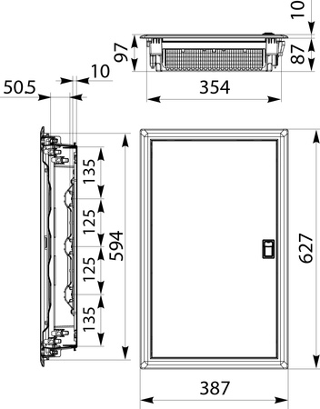 Rozdzielnia podtynkowa modułowa 3 x 14-mod IP40 IDEAline 69.314