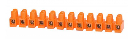 Listwa zaciskowa 12 torowa 6 mm2 pomarańczowa F2.0181
