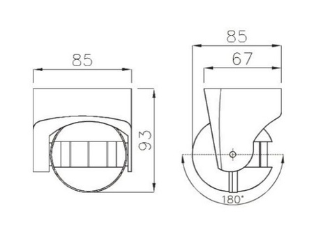 Czujnik ruchu czarny zasięg 10m CR-1 1200W 240V 180st 1,8- 2,5m IP44 GTV CR-CR1000-10