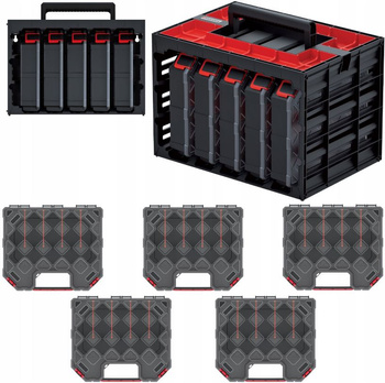 Szafka z 5 organizerami i przegrodami Tager Case Kistemberg KTC30256S-S411