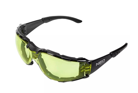 Okulary ochronne z wkładką piankową żółte soczewki  NEO 97-521
