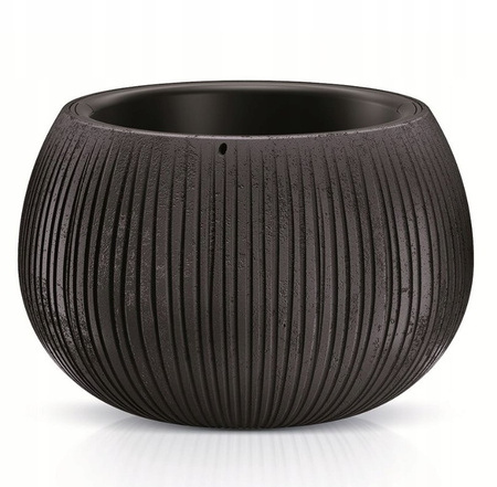 Doniczka okrągla czarny beton BOWL DKB290-B411