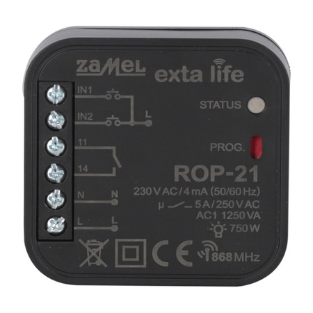 Radiowy odbiornik dopuszkowy 1-kanałowy dwukierunkowy ROP-21 Zamel EXL10000001