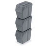 Zestaw koszy na smieci szary 3 x 20L Sortibox Keden ISWB20S3-405U