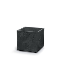 Donica kwadratowa na kółkach czarny berton Sierra Square Beton Effect DSI400E-B411