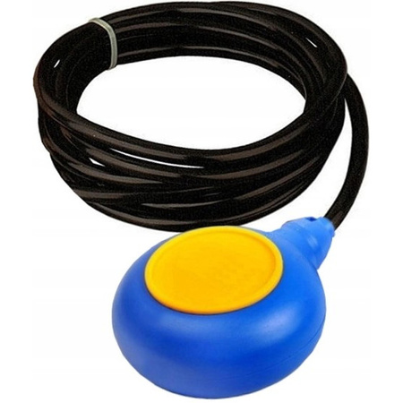 Wyłącznik pływakowy z przewodem PVC 0,5m do wody czystej i szarej WPZK00.5-PRO