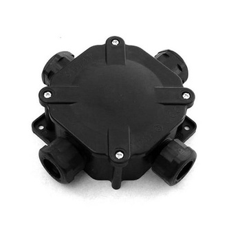 Puszka hermetyczna 4 dławnice 122 x 122 mm IP67 czarna SEZ 6455-11.5.P/5
