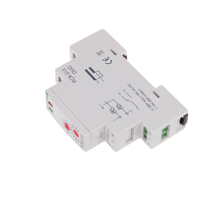 Przekaźnik czasowy opóźnione załączenie 1P 10A 0,1sek-576h 230V AC, 24V AC/DC F&F PCR-515DUO