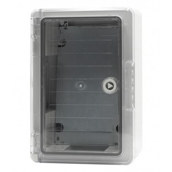 Szafa z tworzywa ABS IP65 szara 200 x 300 x 130 mm drzwi przeźroczyste F1.0127 F-elektro