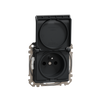 Gniazdo pojedyncze Schuko IP44 czarny antracyt Sedna Design&Elements SDD214023 Schneider