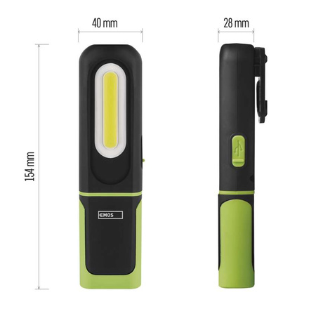 Latarka warsztatowa ładowalna LED 330 lm 1200mAh ładowalna Emos P4537