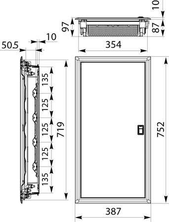 Rozdzielnia podtynkowa modułowa 4 x 14-mod IP40 IDEAline 69.414