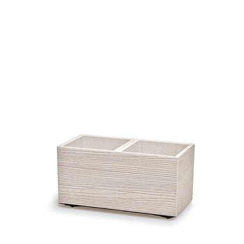 Doniczka na kółkach biała Madera Case ECO Wood DMA600W-S449W