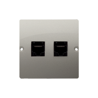 Gniazdo telefoniczne podwójne RJ11 satyna Basic BMTF2.02/29 Kontakt-Simon