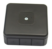 Puszka natynkowa hermetyczna IP44 czarna skręcana 85x85x37 Viplast 03105