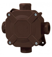 Puszka natynkowa hermetyczna IP67 z zaciskiem brązowa F-elektro F1.0303