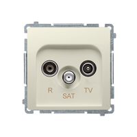 Gniazdo antenowe końcowe RTV-SAT bezowe Basic BMZAR-SAT1.3/1.01/12 Kontakt-Simon