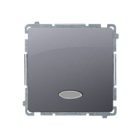 Wyłącznik pojedynczy podświetlany stal inox Basic BMW1L.01/21 Kontakt-Simon