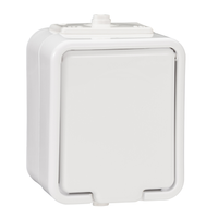 Gniazdo pojedyncze natynkowe hermetyczne biały IP44 Cedar NT130H01