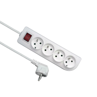 Przedłużacz poczwórny 7mb z wyłacznikiem biały PSN-407W Elgotech