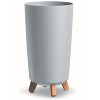 Doniczka na nóżkach jasna szara Gracia Tubus Slim DGTL240-443U