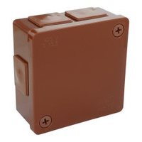 Puszka natynkowa hermetyczna brązowa 86x86x40 IP55 Viplast 02202