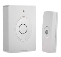 Dzwonek bezprzewodowy biały zasilanie bateryjne 3xAA Plastrol W-99740