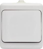Łącznik pojedynczy natynkowy heremtyczny biały IP54 BRYZA 180401 