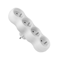 Rozgałęźnik wtykowy 4-gniazda z uziemieniem biały Elgotech R-40CA 