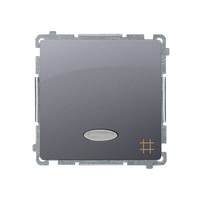 Wyłacznik krzyżowy z podświetleniem stal inox Basic BMW7L.01/21 Kontakt-Simon