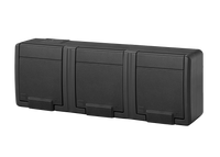 Gniazdo potrójne natynkowe hermetyczne IP55 antracyt Aquant 2K 5043-17