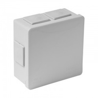 Puszka natynkowa hermetyczna szara zatrzaskowa 86x86x40 IP55 Viplast 00203