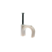 Uchwyt kablowy okrągły fi 14mm biały 25 szt PAWBOL H.7017A -25