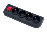 Rozgałęźnik do przedłużacza z wyłacznikiem 4-gniazda z uziemieniem czarny Elgotech GN-40W-2