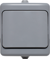 Łącznik pojedyńczy natynkowy hermetyczny szary IP54 BRYZA 180001