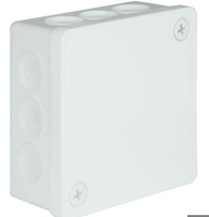 Puszka natynkowa  hermetyczna biała z zaciskami 86x86x40 IP55 Viplast 02351