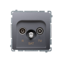 Gniazdo antenowe końcowe RTV-SAT inox Basic BMZAR-SAT1.3/1.01/21 Kontakt-Simon