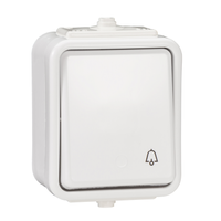 Przycisk dzwonek natynkowy hermetyczny biały IP44 Cedar WNT101C01