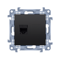 Gniazdo komputerowe pojedyncze RJ45 5e czarny Simon 10 C51.01/49 Kontakt-Simon