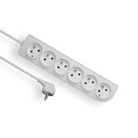 Przedłużacz z uziemieniem 6-gniazd biały 1,5m OMY 3x1 Elgotech EPS-601,5