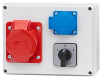 Rozdzielnia zasilająca R-190 gniazda 16A 5p 230V L/P (16A) F-elektro F3.0089