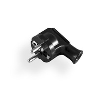 Wtyczka kątowa z uziemieniem Unischuko czarna Elgotech WT-35-2