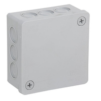 Puszka natynkowa hermetyczna szara bez zacisków 86x86x40 IP55 Viplast 02303