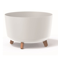 Doniczka okrągła na nóżkach biała Gracia Standard DGRL400-S449