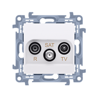 Gniazdo antenowe końcowe RTV-SAT biały SIMON 10 CASK.01/11 